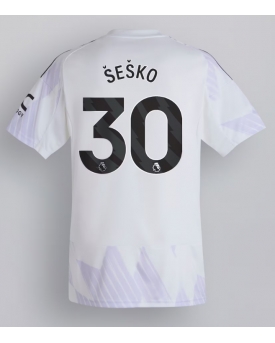 Manchester United Benjamin Sesko #30 Maglia Gara Trasferta Repliche 2025-26 Maniche Corte